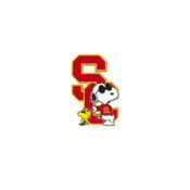 USC Trojans Cardinal SC Interlock Snoopy and Woodstock Joe Cool Pin